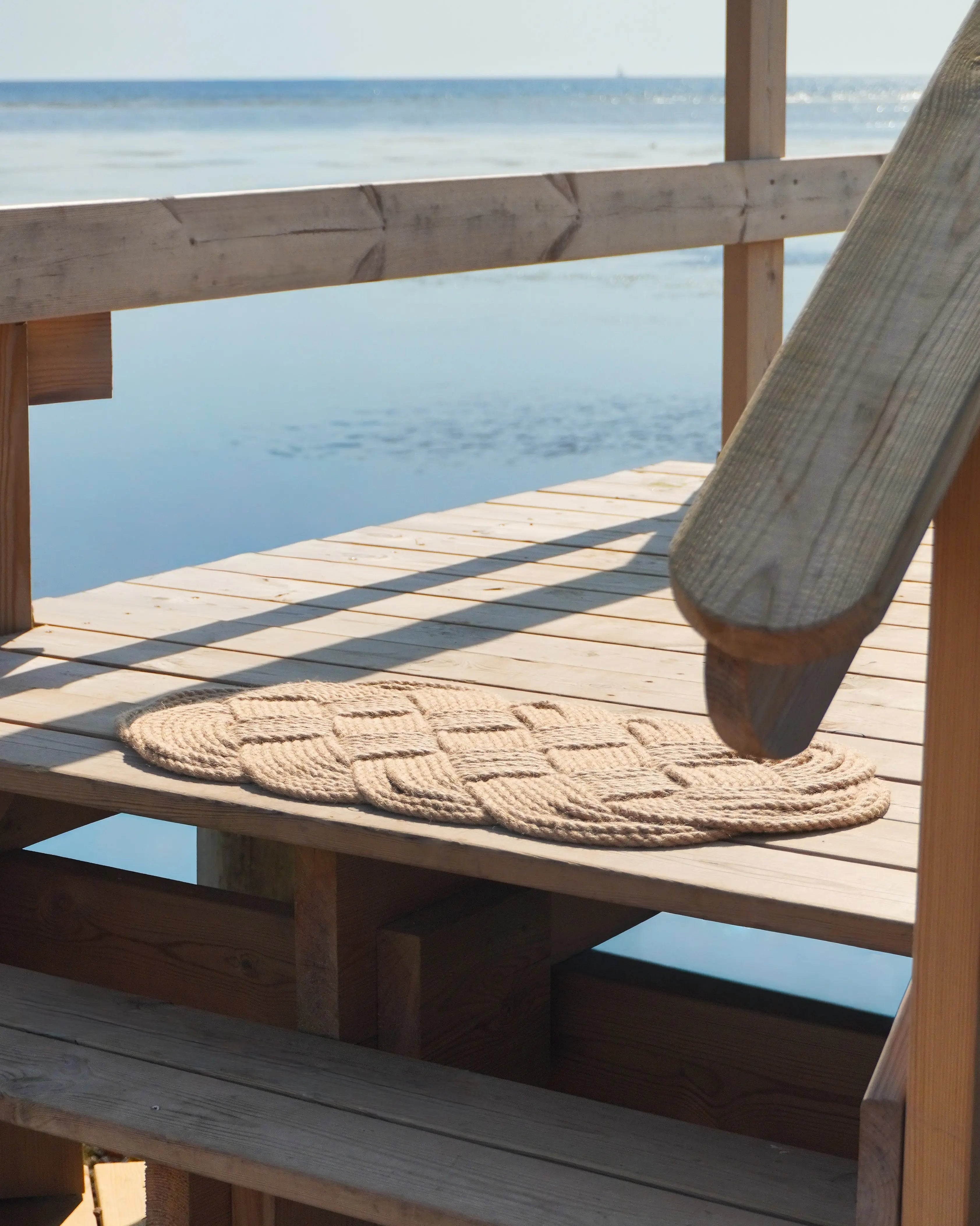 Original Ocean Plait Dørmåtte af håndflettet jute | Lille 42 x 74 cm Studio Hafnia