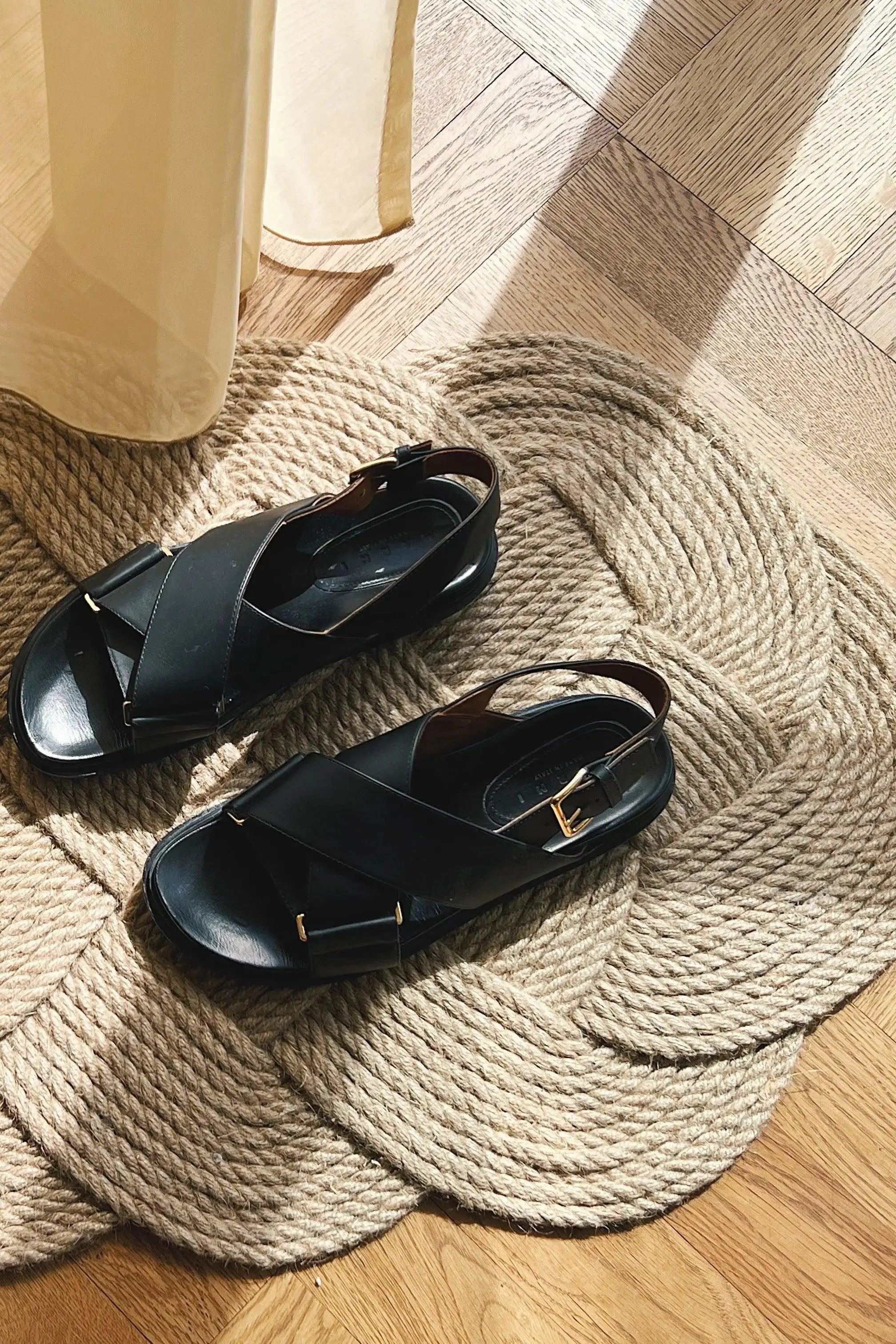 Original Ocean Plait Dørmåtte af håndflettet jute | Stor 50 x 93 cm Studio Hafnia