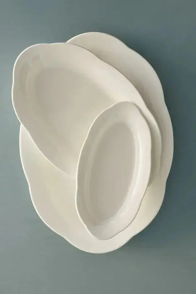 Deep Oval Plate – Silhouette, Hvid (sæt á 2) | Serax by Sergio Herman Serax