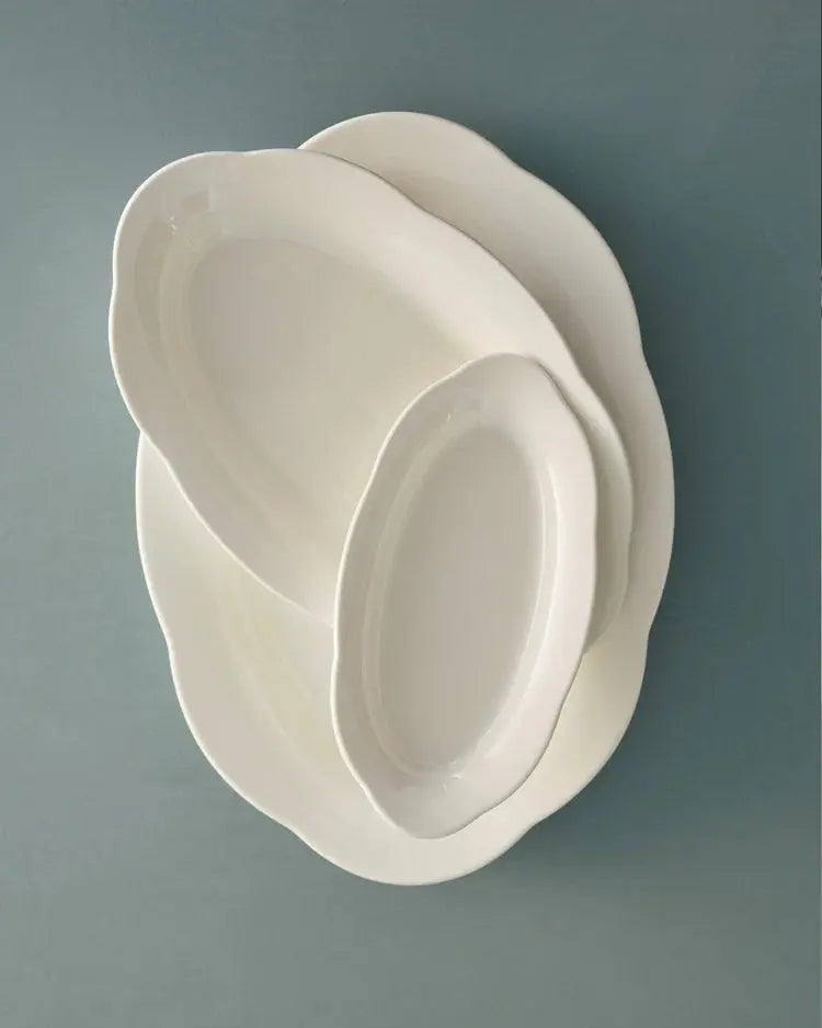  Deep Oval Plate – Silhouette, Hvid (sæt á 2) | Serax by Sergio Herman Serax