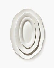 Ovalt Fad / Deep Oval Plate – Silhouette, Hvid (sæt á 2) | Serax by Sergio Herman Serax
