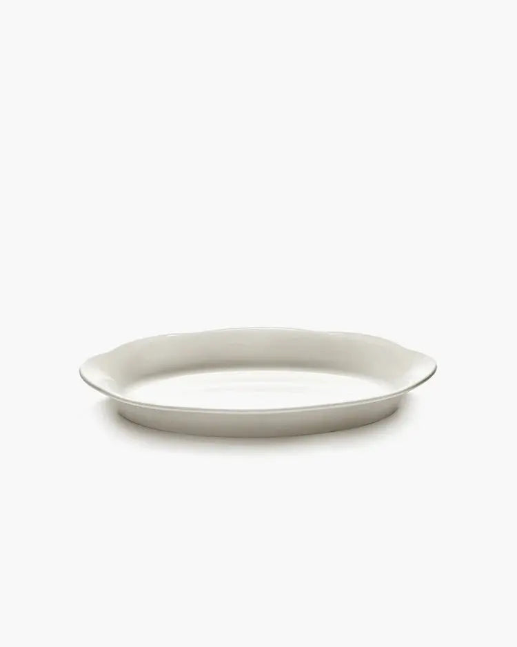 Ovalt Fad / Deep Oval Plate – Silhouette, Hvid (sæt á 2) | Serax by Sergio Herman Serax