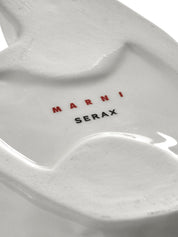 Owl Vase 'After Midnight' Lille i hvid – Marni x Serax, Marni og Serax signatur i bunden