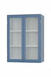 Stillark Colour Cabinet 01 small display cabinet in Misty Blue, H80 cm, Studio Hafnia