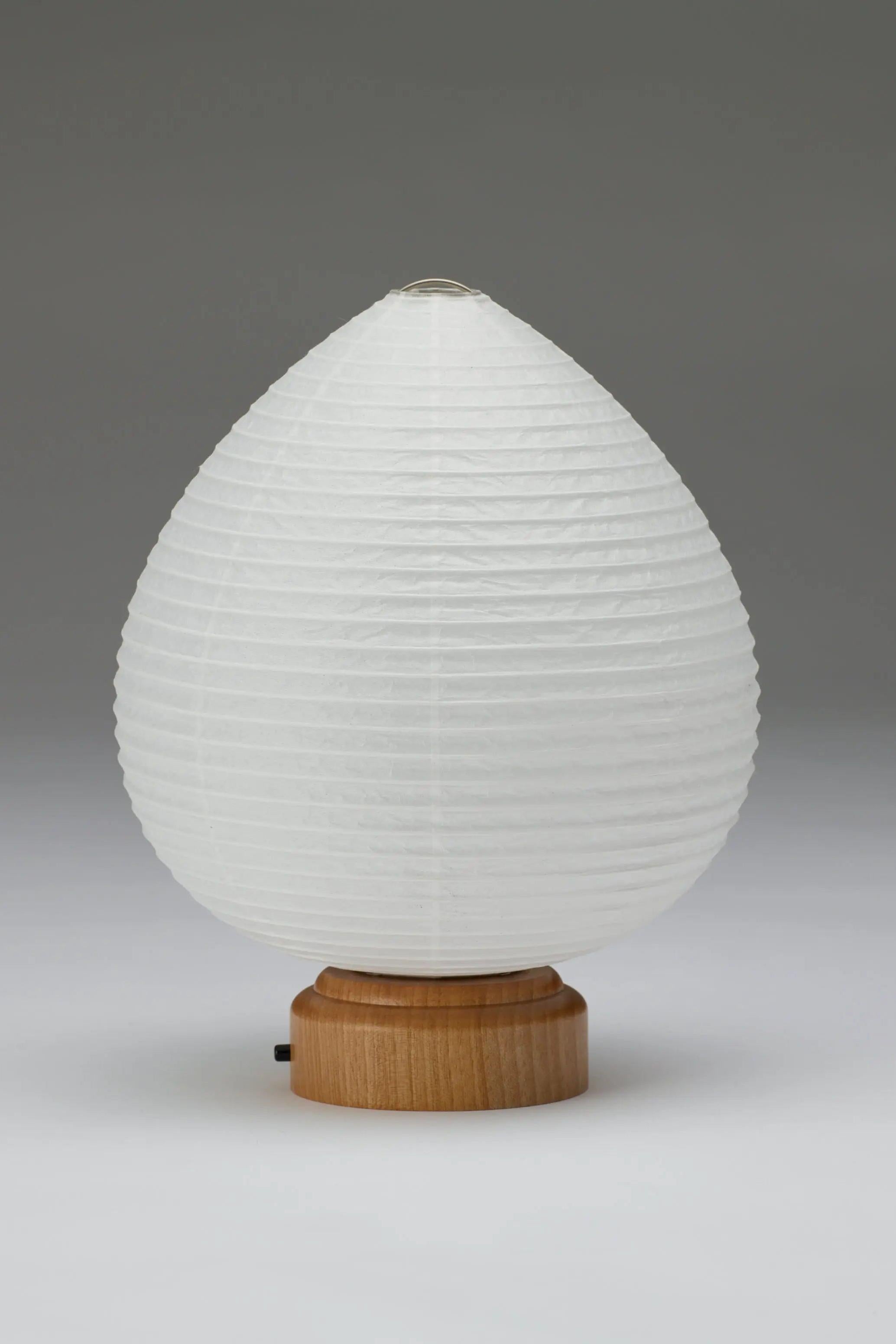 Shigeru Uchida Nature Paper Lamp Bud Japanese rice paper table lamp by Asano, W16 x H20 cm, Studio Hafnia