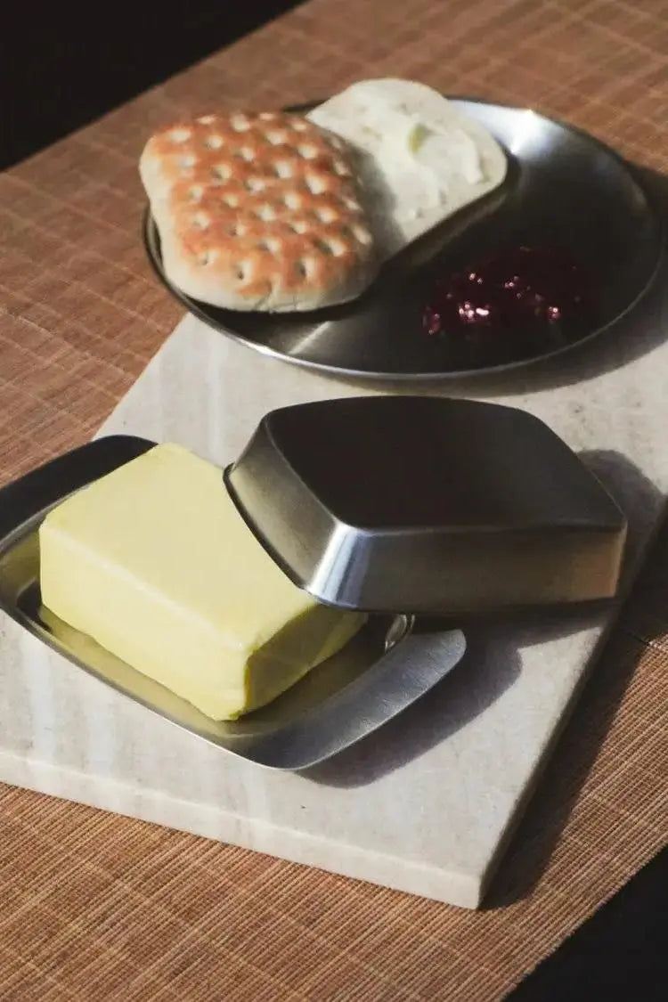 Smørskål med låg i rustfrit stål Studio Hafnia