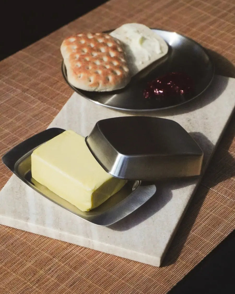 Smørskål med låg i rustfrit stål Studio Hafnia