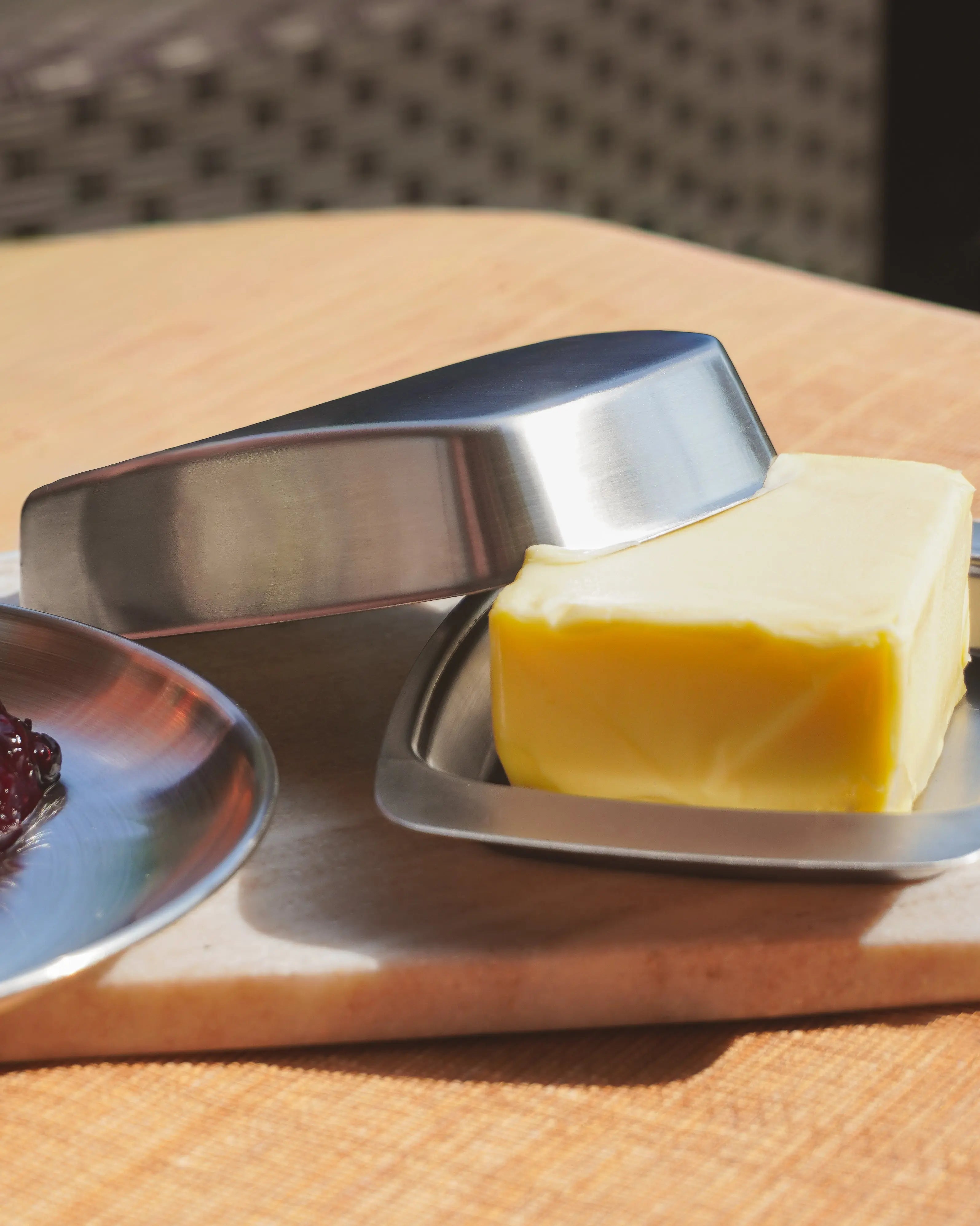 Smørskål med låg i rustfrit stål Studio Hafnia