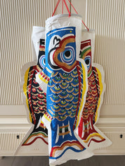 Sort Japansk Koinobori Fisk i Washi Papir til ophæng | 57 cm Studio Hafnia