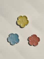 Spisepindholder i keramik | Lyserød blomsterform | Japan STUDIO HAFNIA