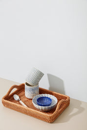 Sæt med 3 håndlavede serveringsbakker i rattan  STUDIO HAFNIA