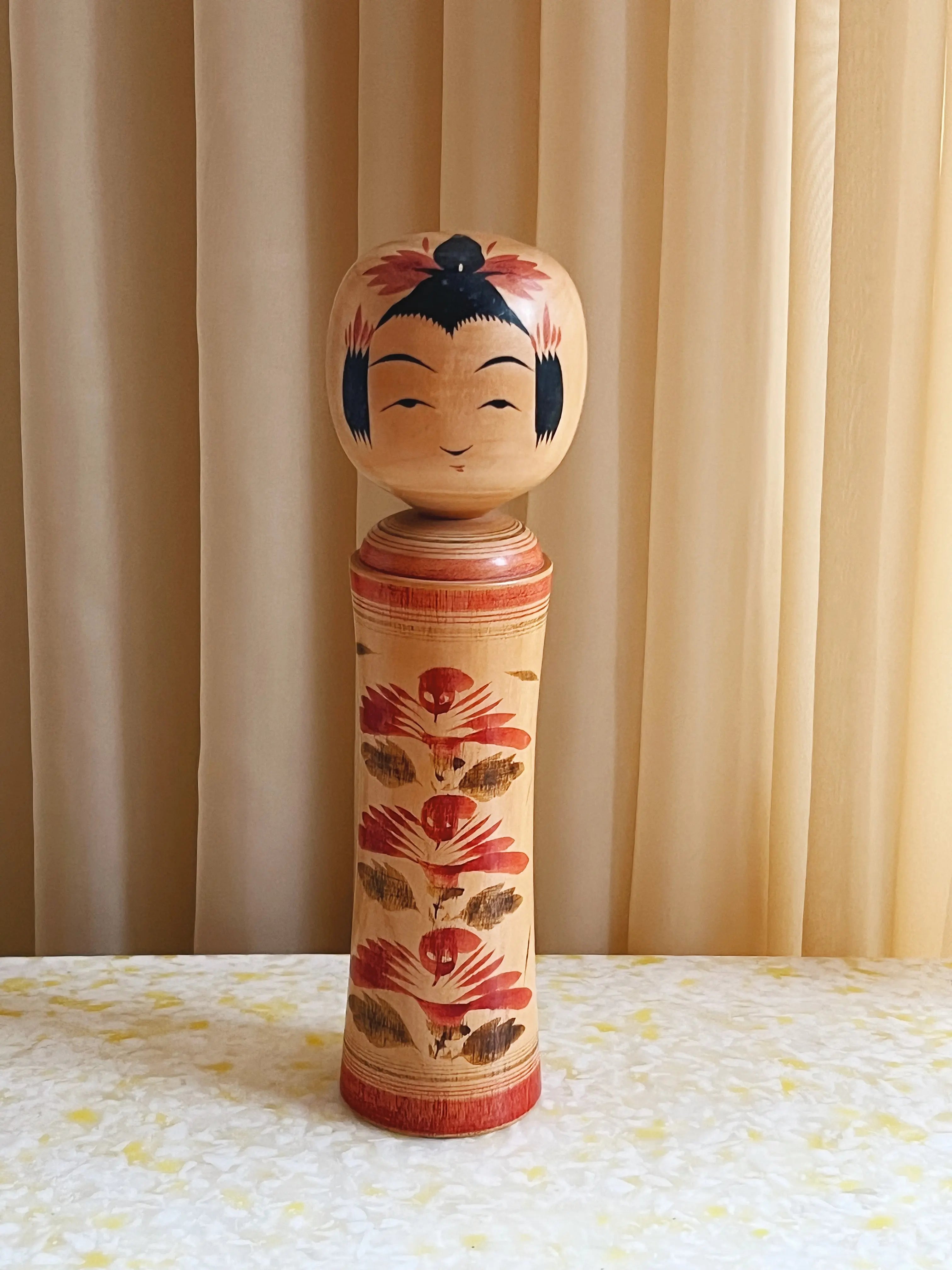 Vintage Kokeshi Doll No. 100 from Japan H24.5 cm STUDIO HAFNIA