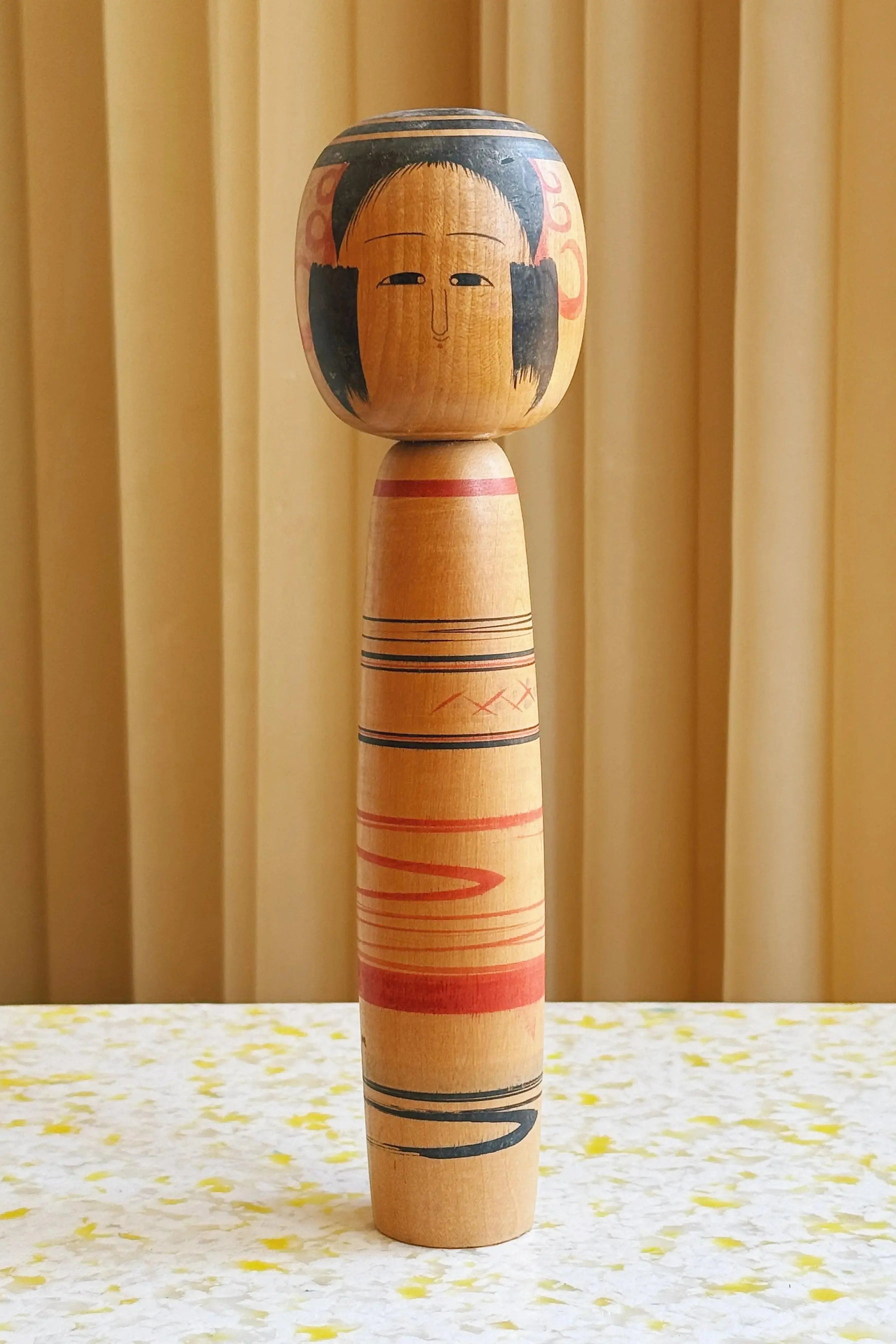 Vintage Kokeshi Dukke Nr. 184 fra Japan – Håndlavet | H24,5 cm Studio Hafnia