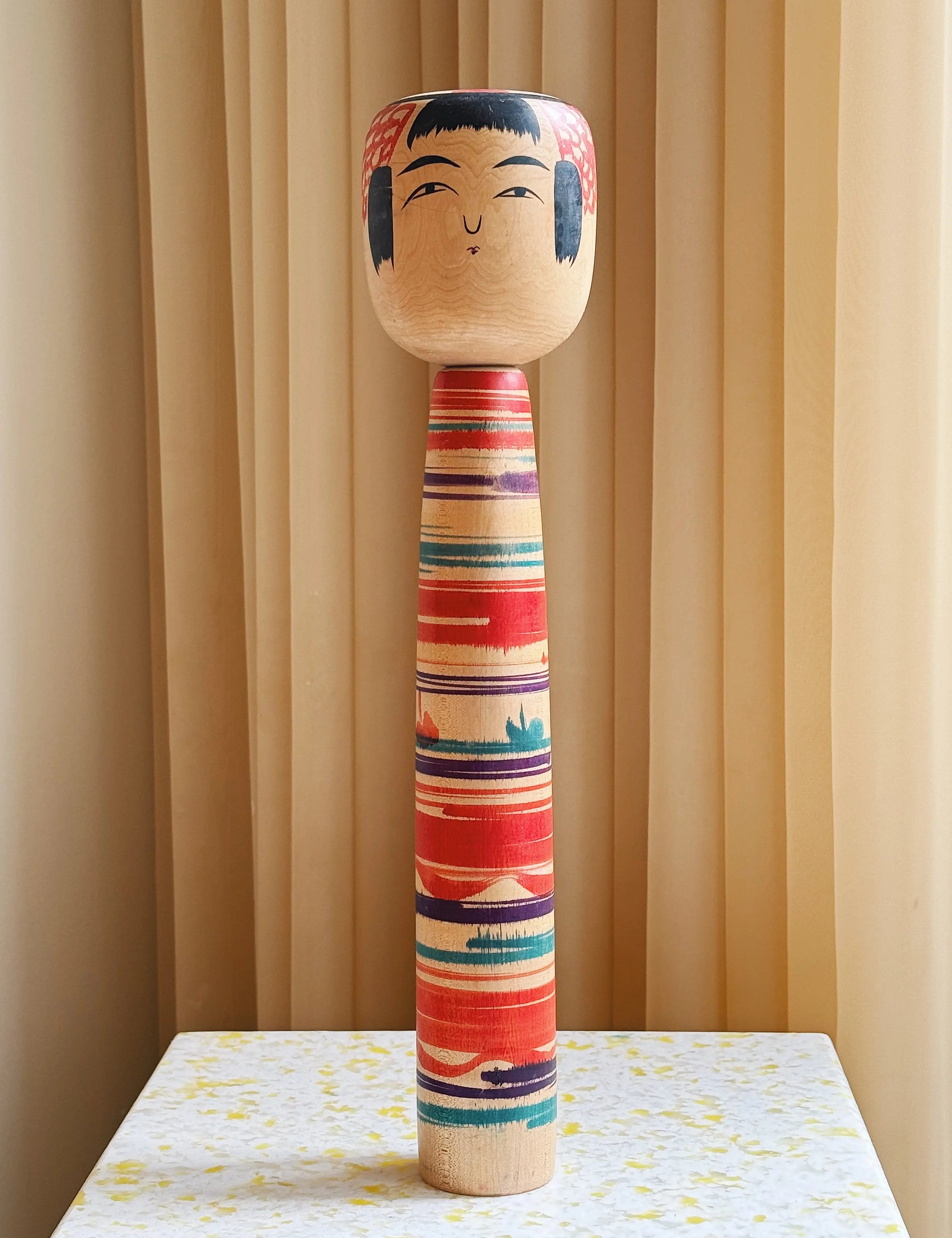 Vintage Kokeshi Dukke Nr. 189 fra Japan – Håndlavet | H40 cm Studio Hafnia