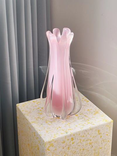 Vintage Murano Alabastro Vase | Lys pink H36 cm Murano