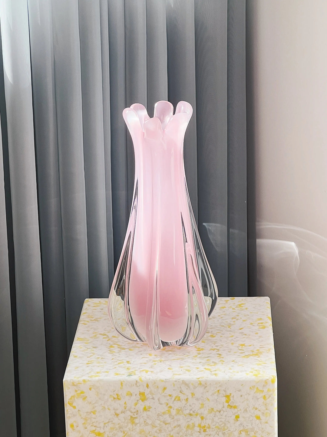 Vintage Murano Alabastro Vase | Lys pink H36 cm Murano
