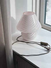 Vintage Murano Mushroom Bordlampe i Lys Rosa | H26 cm Studio Hafnia
