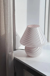 Vintage Murano Mushroom Bordlampe i Lys Rosa | H26 cm Studio Hafnia