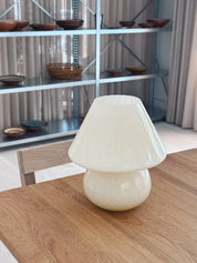Vintage Murano Mushroom Bordlampe i Lysegul/Creme | H27 cm Studio Hafnia