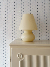 Vintage Murano Mushroom Bordlampe i Lysegult Swirl Glas | H26,55 cm Studio Hafnia