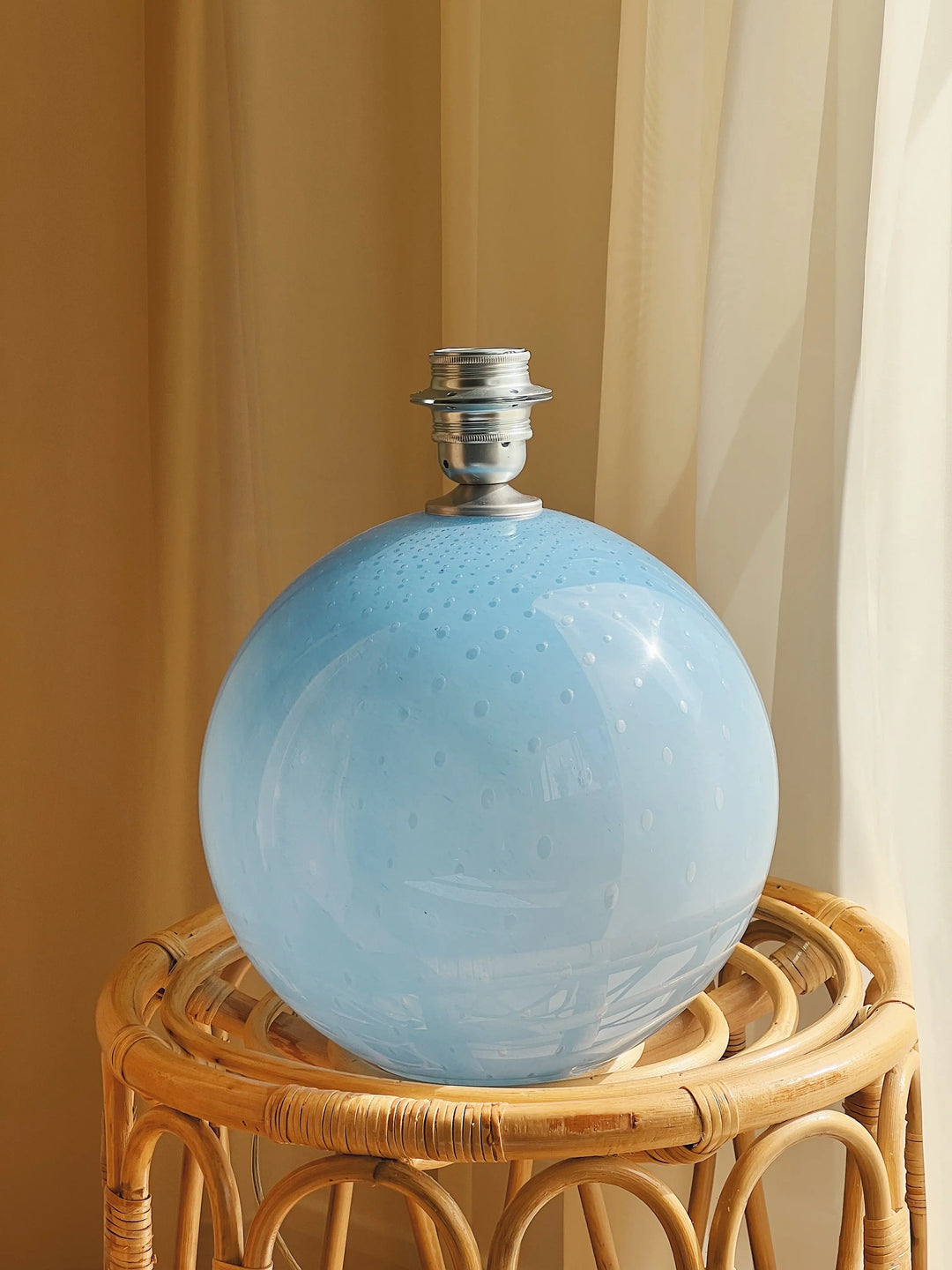 Vintage Murano Mushroom blå lampefod | Blå, H31 cm Murano