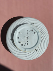 Vintage Murano Plafond Loftslampe/Væglampe i Hvidt Swirl Glas | Ø29 cm Studio Hafnia