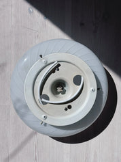 Vintage Murano Plafond Loftslampe/Væglampe i Hvidt Swirl Glas med Ny Ledning | Ø28 cm Studio Hafnia