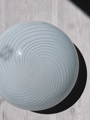 Vintage Murano Plafond Loftslampe/Væglampe i Hvidt Swirl Glas med Ny Ledning | Ø28 cm Studio Hafnia