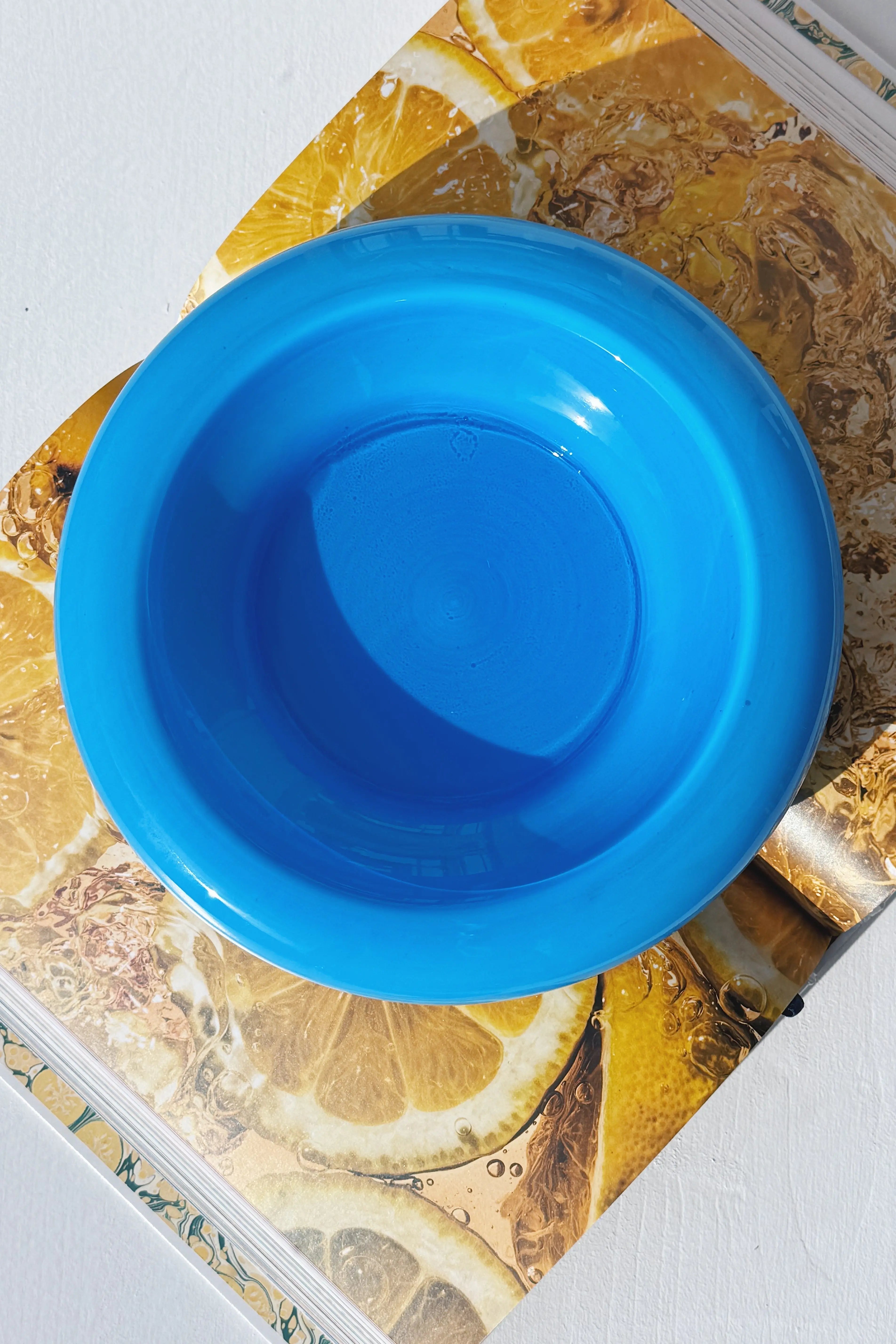 Vintage Murano Skål i Blå Opalglas | Ø22 cm Studio Hafnia