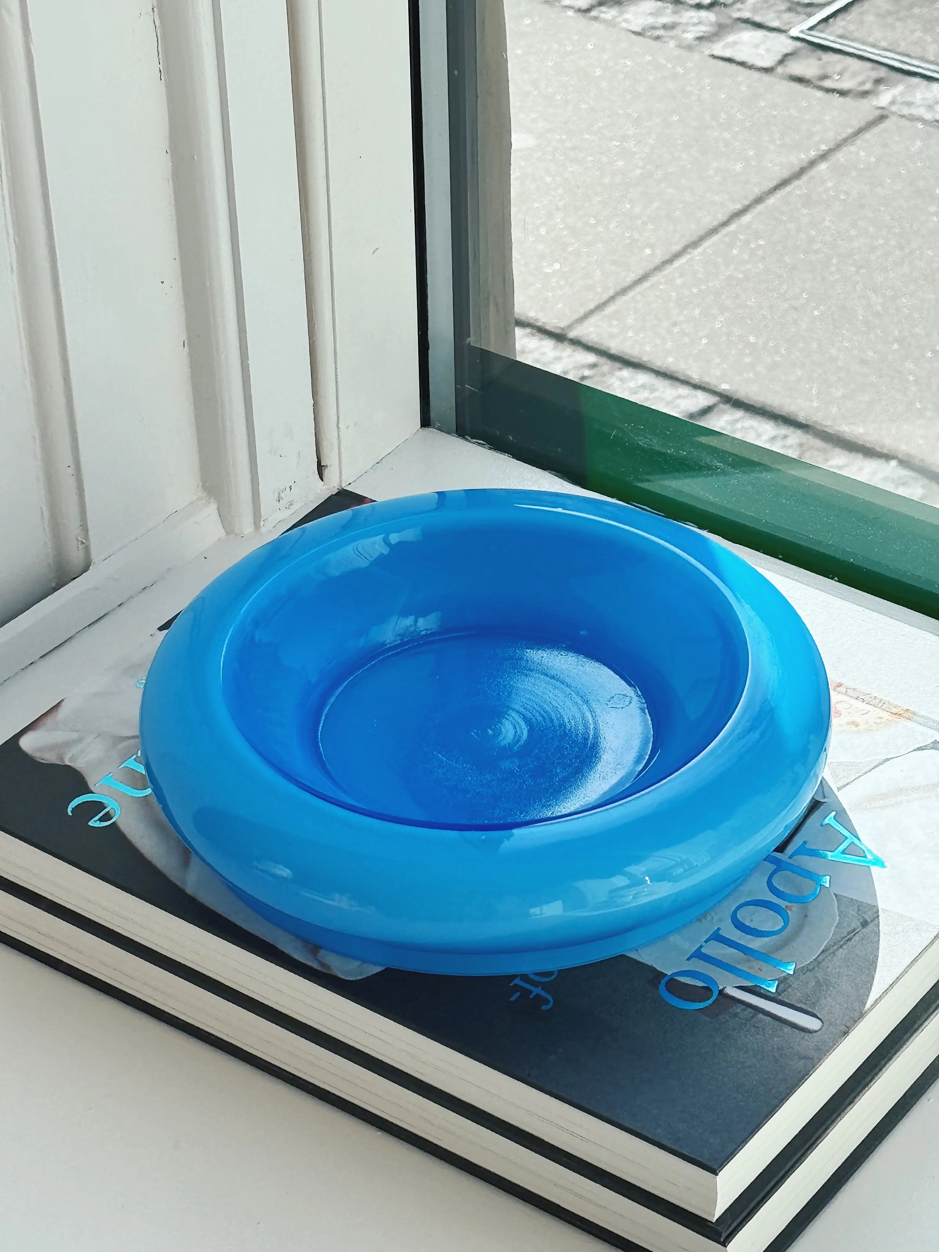 Vintage Murano Skål i Blå Opalglas | Ø22 cm Studio Hafnia