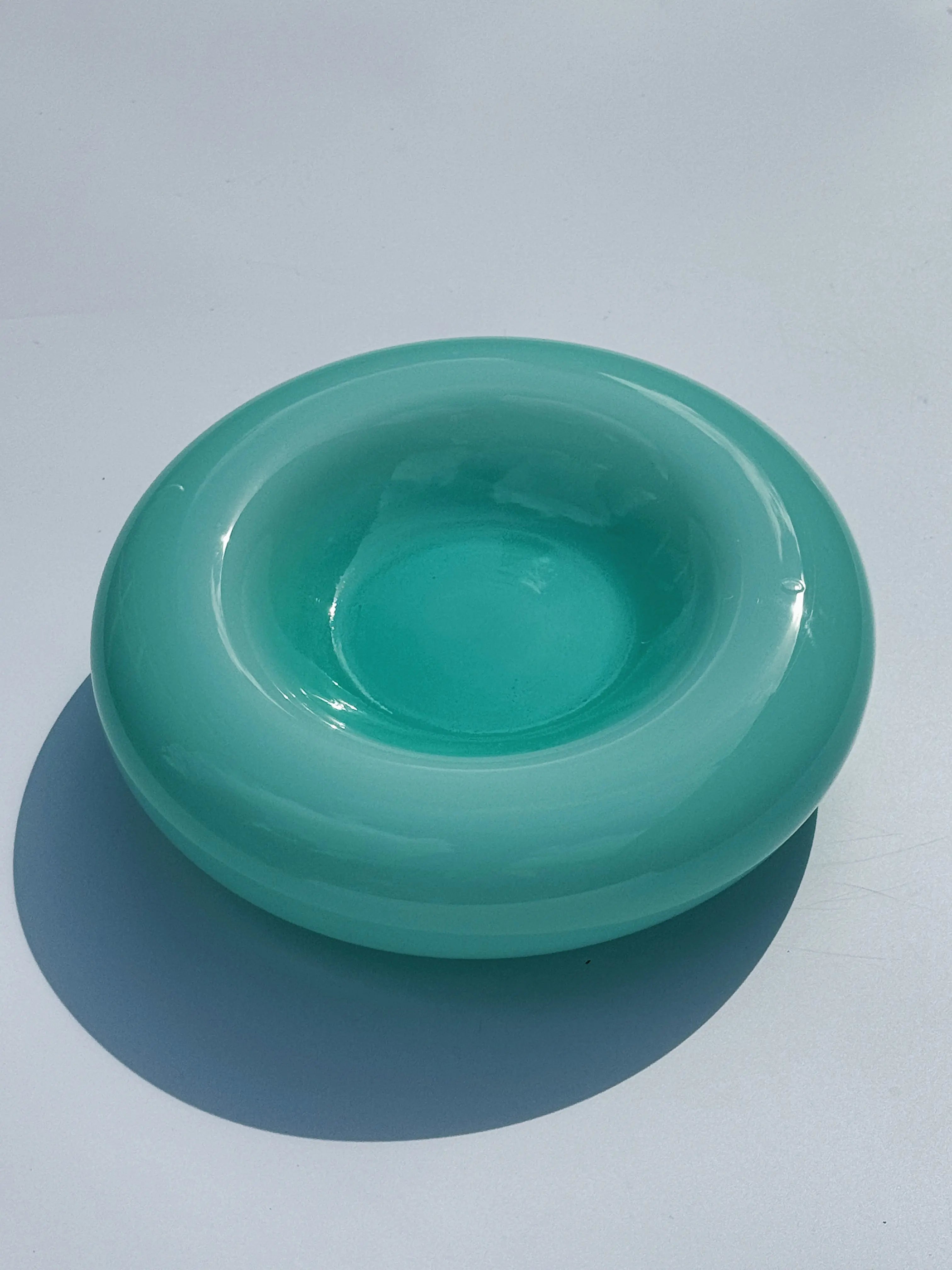 Vintage Murano Skål i Lysegrøn Opalglas | D24 cm Studio Hafnia