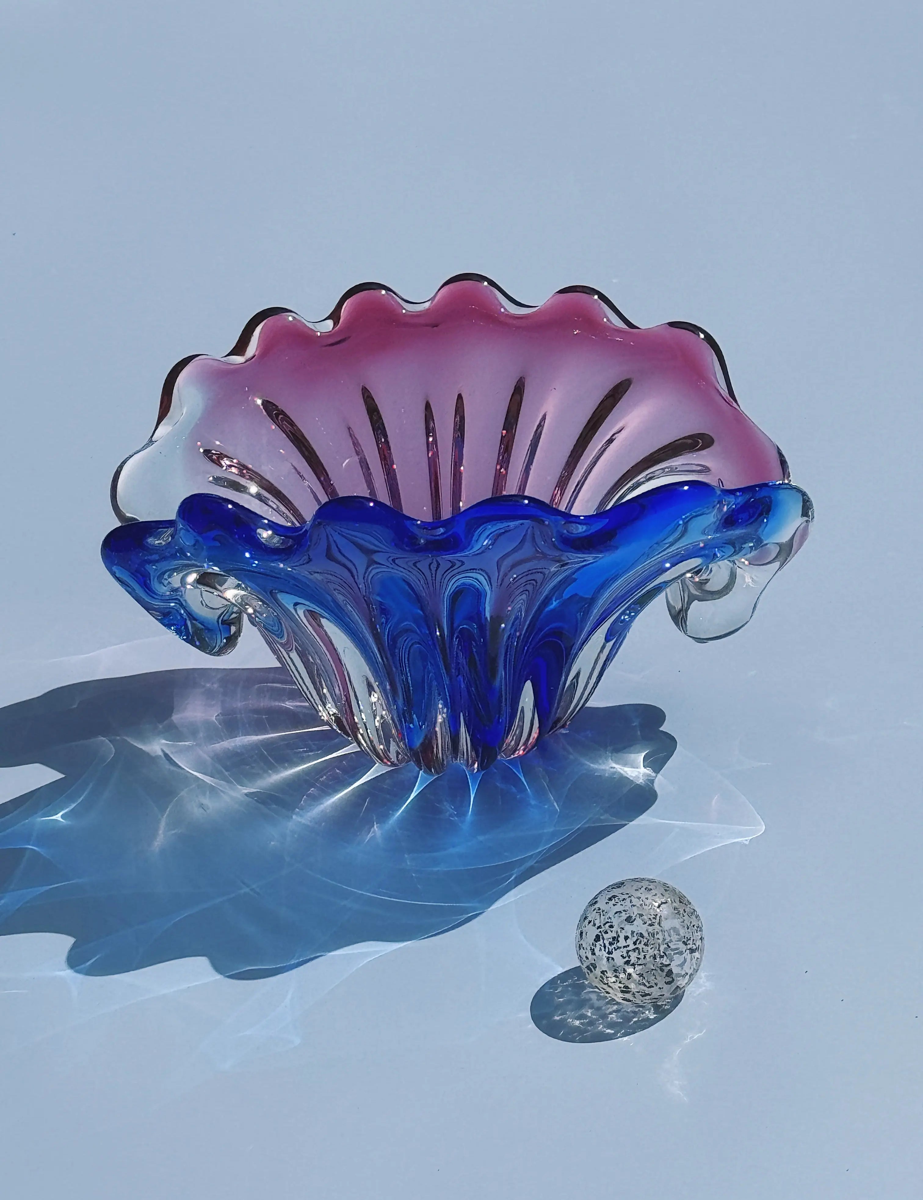 Vintage Murano Skål i Muslingeform | 20 cm Studio Hafnia