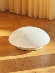 Vintage Murano Swirl Plafond lofts/væglampe | Hvid 30 cm Studio Hafnia
