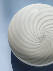 Vintage Murano Swirl Plafond lofts/væglampe | Hvid 30 cm Studio Hafnia