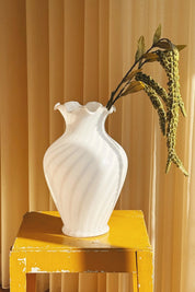 Vintage Murano Swirl Vase | Hvid H34 cm Studio Hafnia