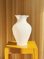 Vintage Murano Swirl Vase | Hvid H34 cm Studio Hafnia