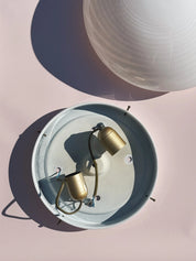 Vintage Murano plafond lofts-/væglampe | Hvid, Ø33 cm Studio Hafnia