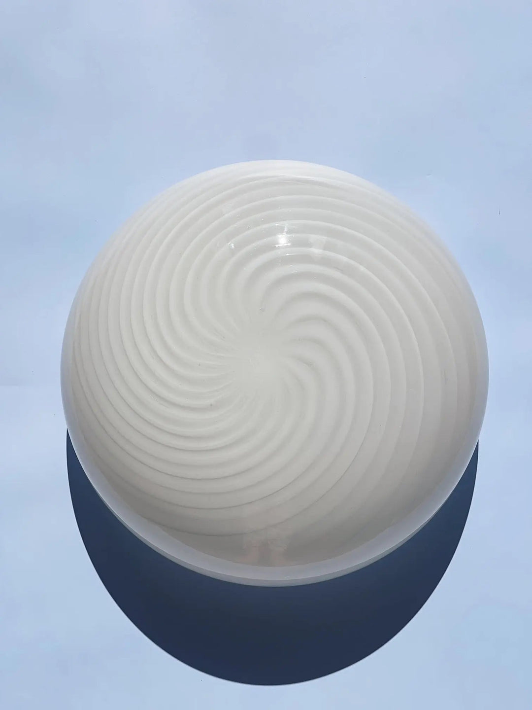Vintage Murano plafond loftslampe/væglampe | Hvid, Ø33 cm Murano