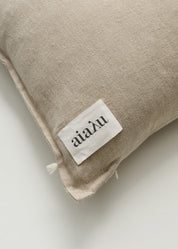 Aiayu Pillow Heavy Linen pude 50x80 cm i Natural – ufarvet europæisk hør med tætvævet struktur