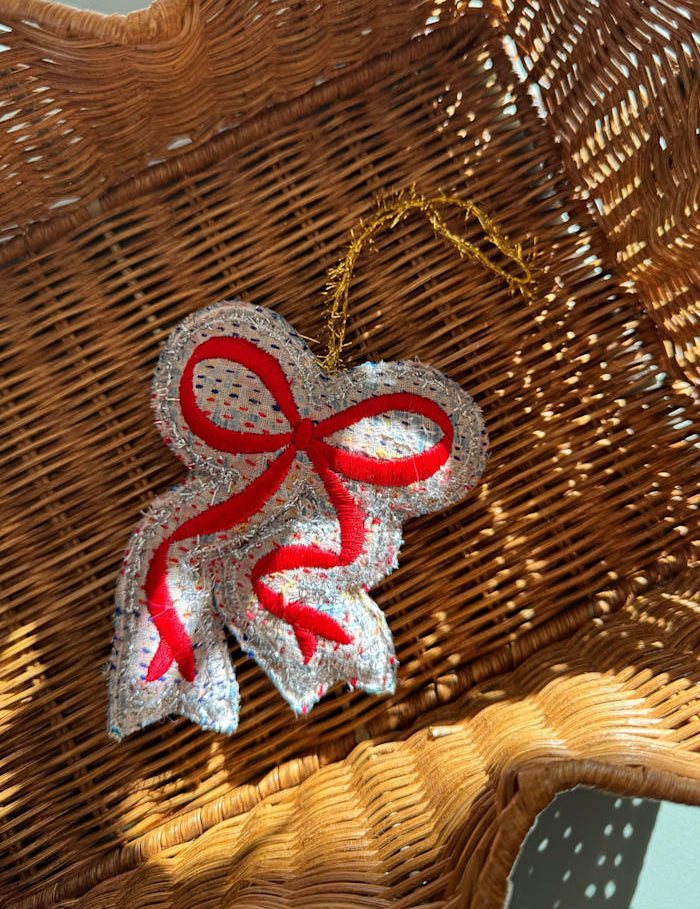 Christmas Kantha Sløjfe Ornament – Sissel Edelbo Julepynt Sissel Edelbo
