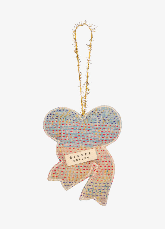 Christmas Kantha Sløjfe Ornament – Sissel Edelbo Julepynt Sissel Edelbo