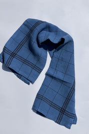 Charvet Éditions Bistrot viskestykke | Pastelblå med sorte tern -  STUDIO HAFNIA