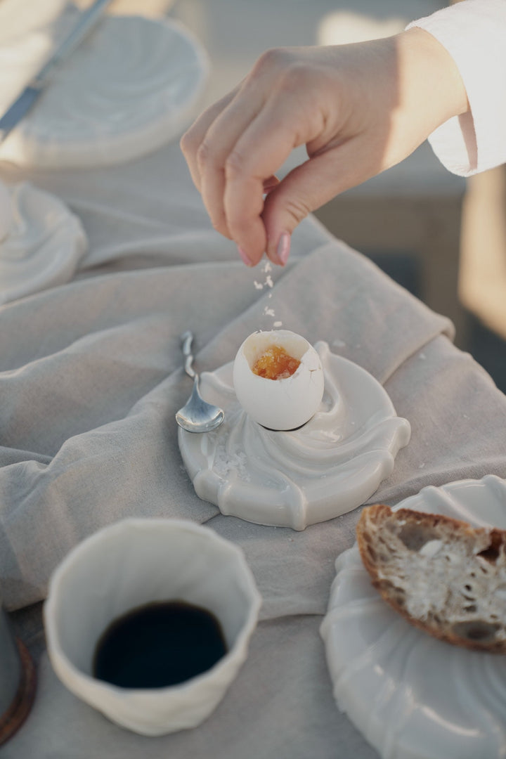 Æggebæger af Atelier Marée | Hvidt Porcelæn Atelier Marée