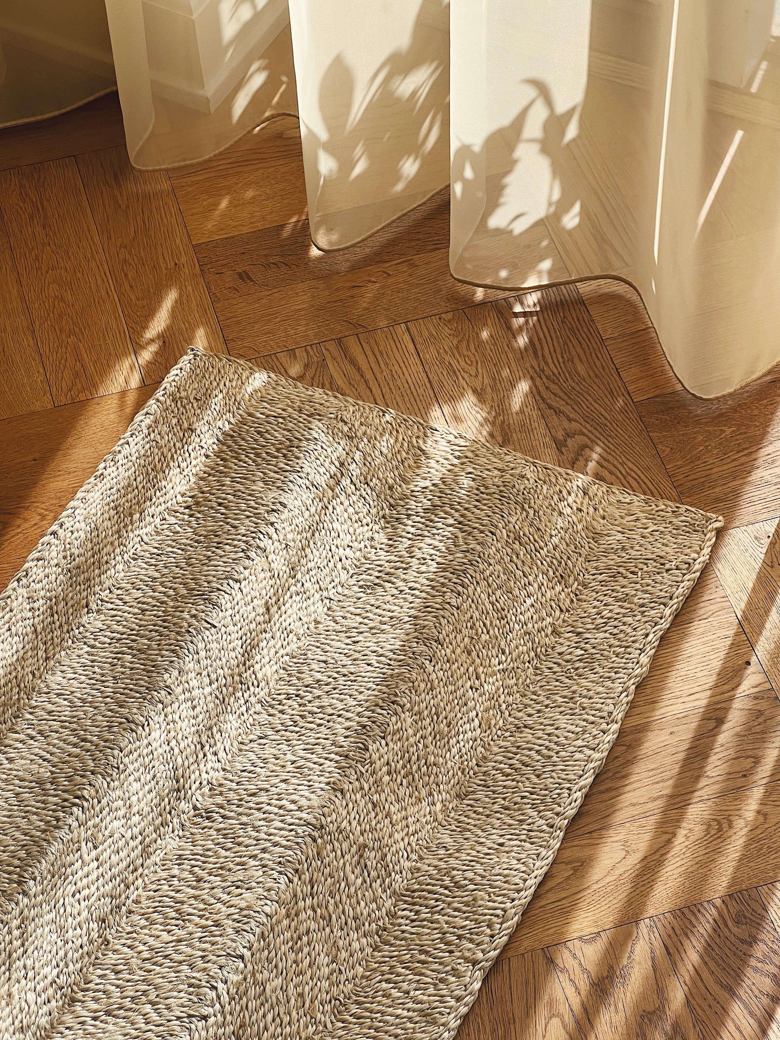 Maison Bengal | Zigzag gulvtæppe i jute | Natur