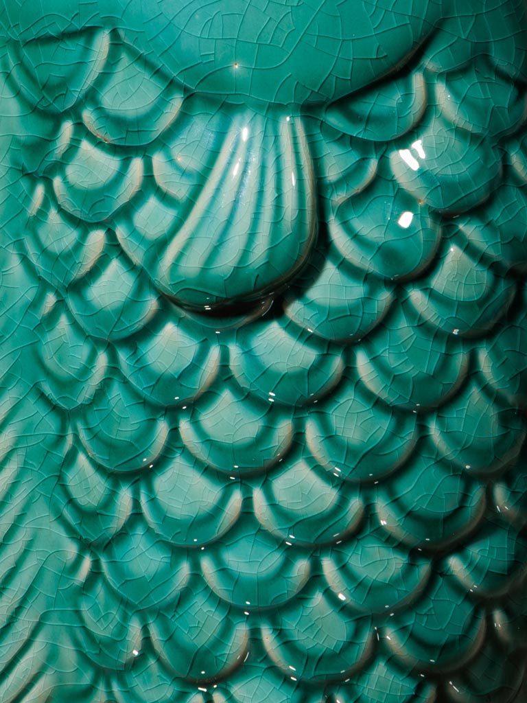 Fiskevase i keramik | Grøn Gluggle Jugs