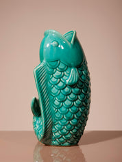 Fiskevase i keramik | Grøn Gluggle Jugs