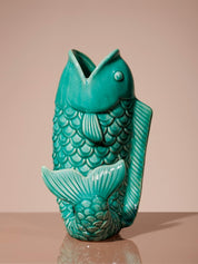 Fiskevase i keramik | Grøn Gluggle Jugs
