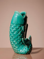 Fiskevase i keramik | Grøn Gluggle Jugs