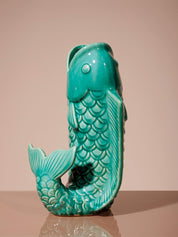 Fiskevase i keramik | Grøn Gluggle Jugs