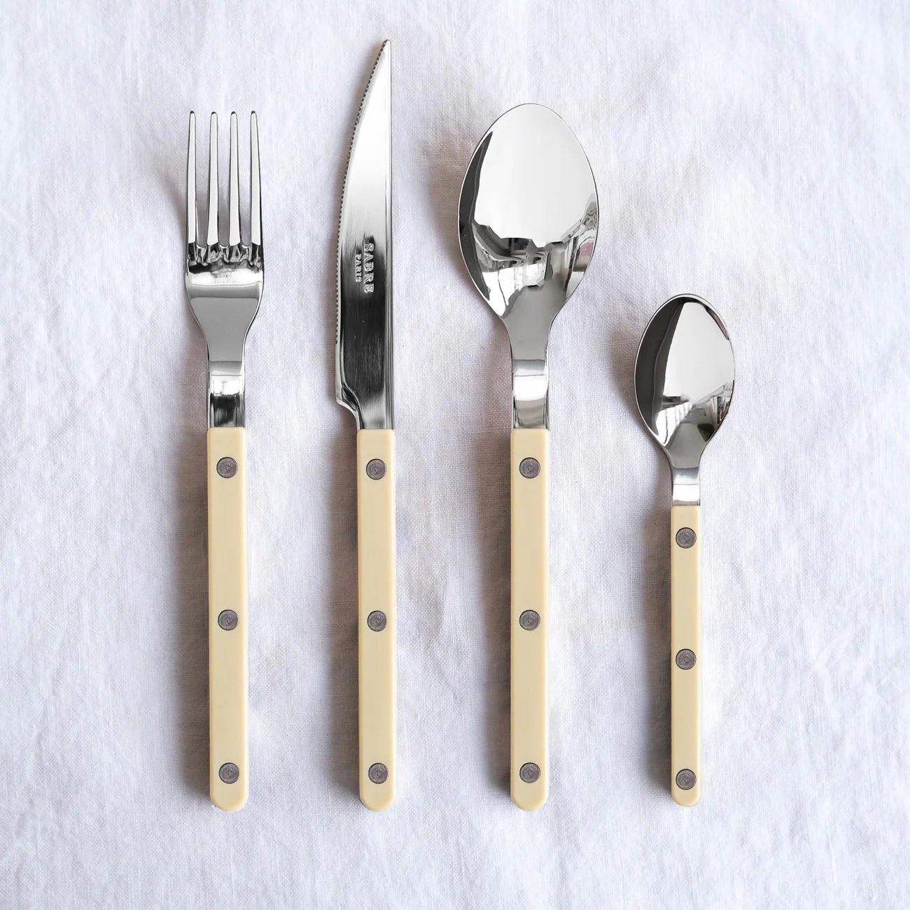 Bistrot Solid Bestiksæt 4 dele | Ivory (elfenben) Sabre Paris